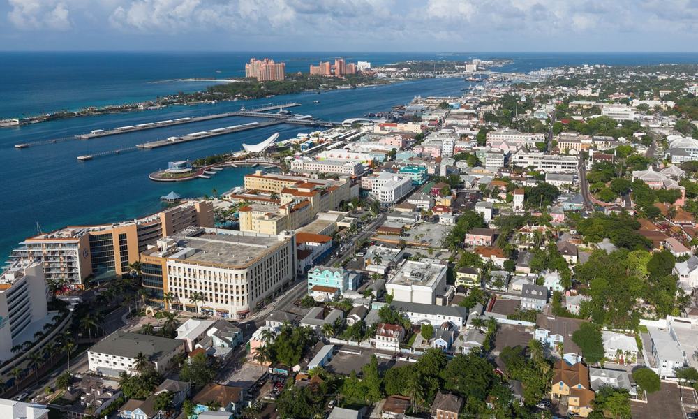 Nassau harbour in Bahamas