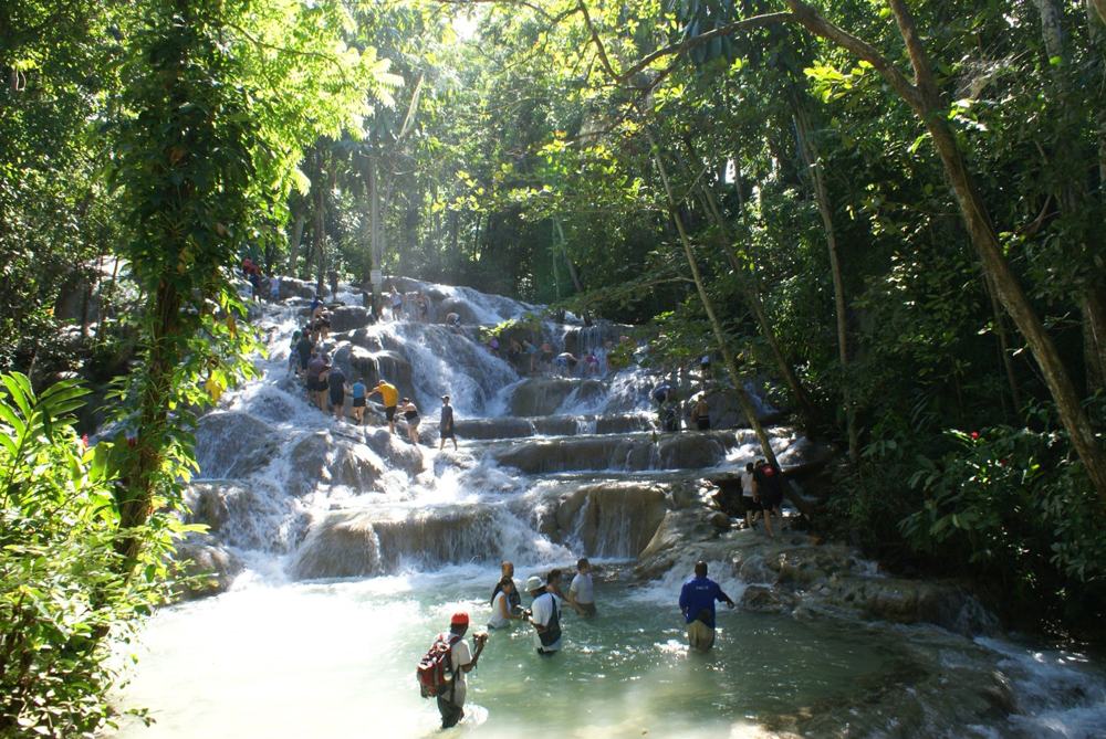 Dunn’s River Falls in Jamaica