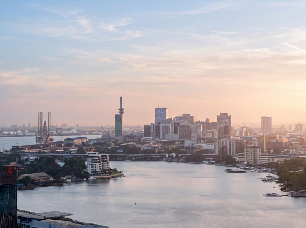 Lagos waterfront in Nigeria