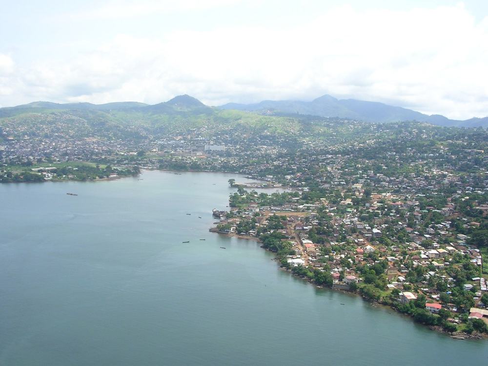 Freetown coast in Sierra Leone
