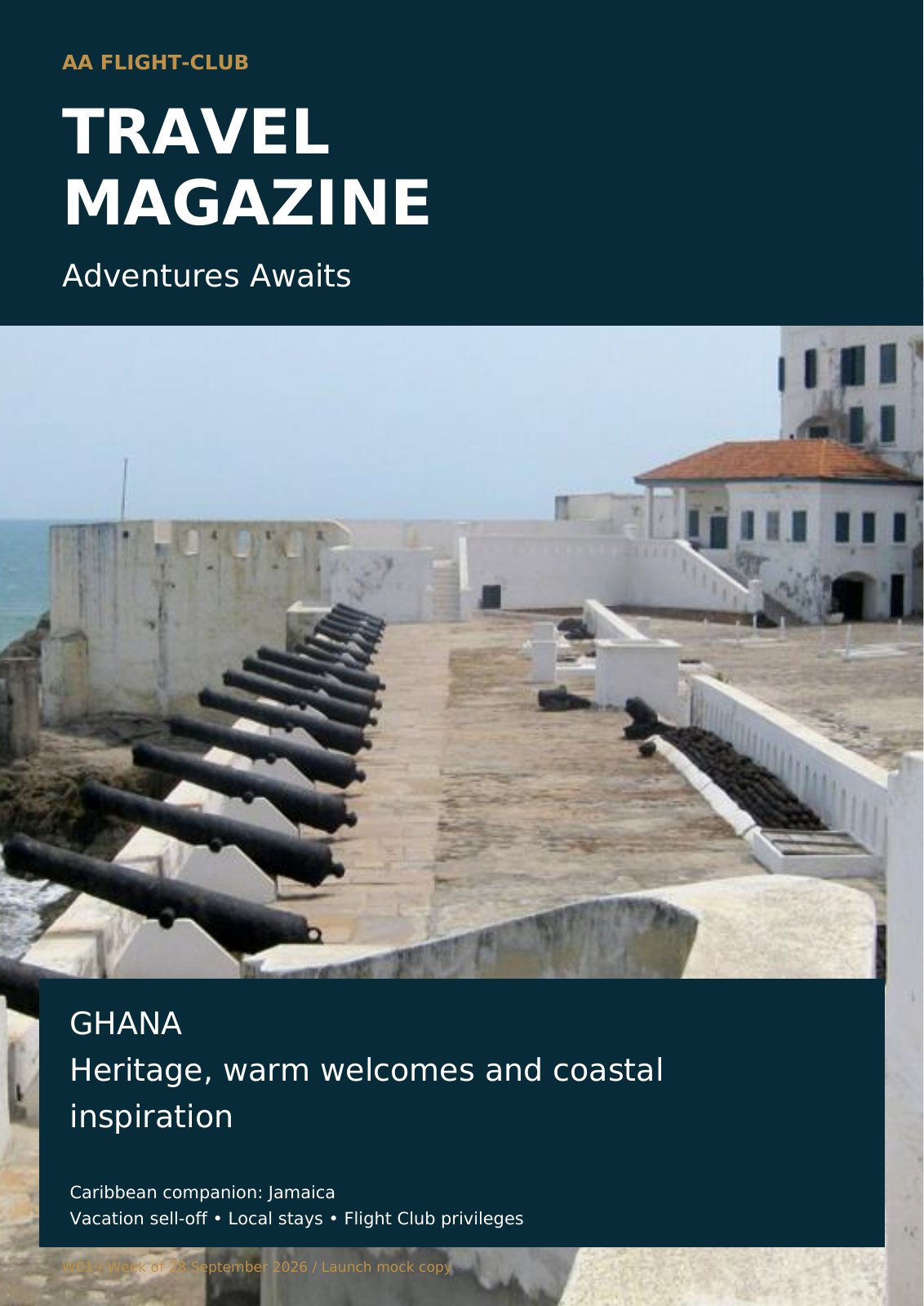 AA Flight-Club launch issue, page 1: Cover · Ghana + Jamaica